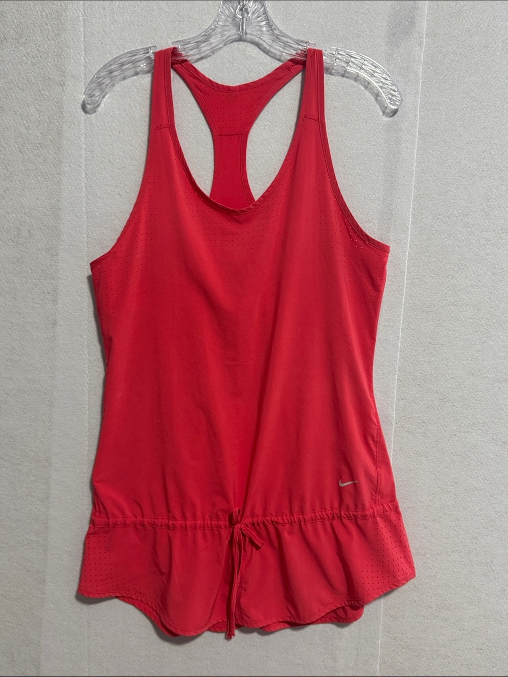 Nike Coral Racerback Drawstring Athletic Tank